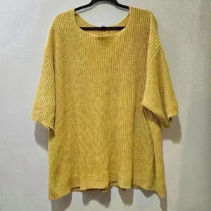 Bundle of 2 Woman Within Three-Quarter Sleeve Shaker Sweater size 1X #229